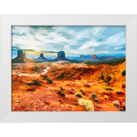 Monument Valley NP 6 White Modern Wood Framed Art Print by Medeiros, Celito