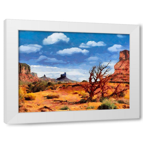 Monument Valley NP 7 White Modern Wood Framed Art Print by Medeiros, Celito