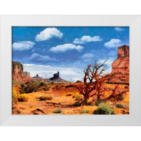 Monument Valley NP 7 White Modern Wood Framed Art Print by Medeiros, Celito