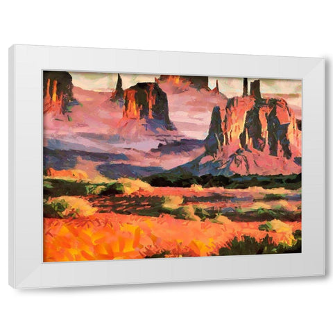 Monument Valley NP 8 White Modern Wood Framed Art Print by Medeiros, Celito