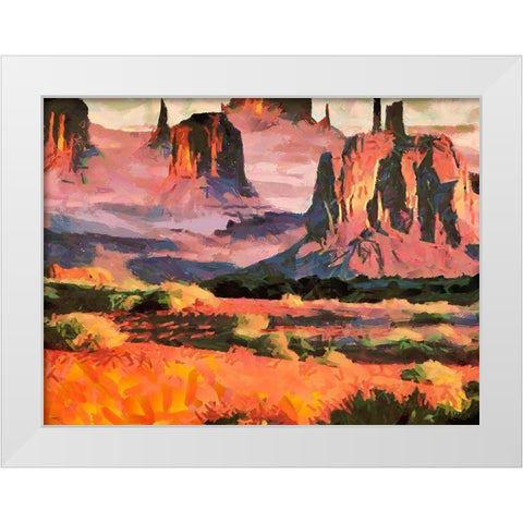 Monument Valley NP 8 White Modern Wood Framed Art Print by Medeiros, Celito
