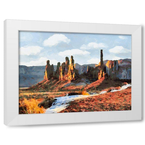 Monument Valley NP 13 White Modern Wood Framed Art Print by Medeiros, Celito