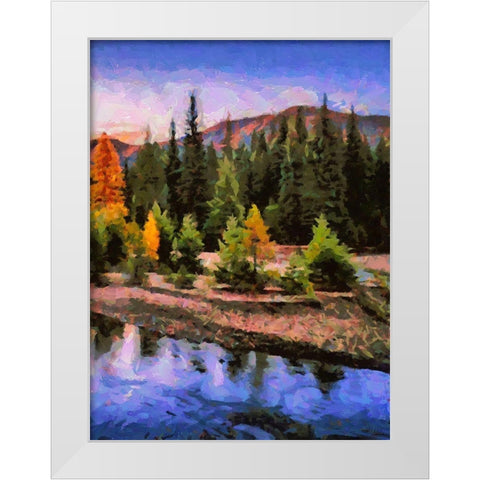 Great Yellowstone NP 1 White Modern Wood Framed Art Print by Medeiros, Celito