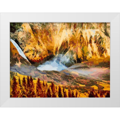 Great Yellowstone NP 2 White Modern Wood Framed Art Print by Medeiros, Celito