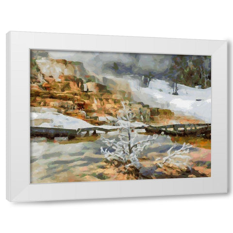 Great Yellowstone NP 7 White Modern Wood Framed Art Print by Medeiros, Celito