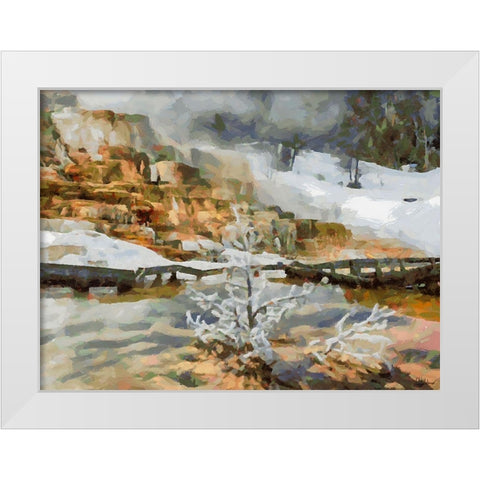 Great Yellowstone NP 7 White Modern Wood Framed Art Print by Medeiros, Celito
