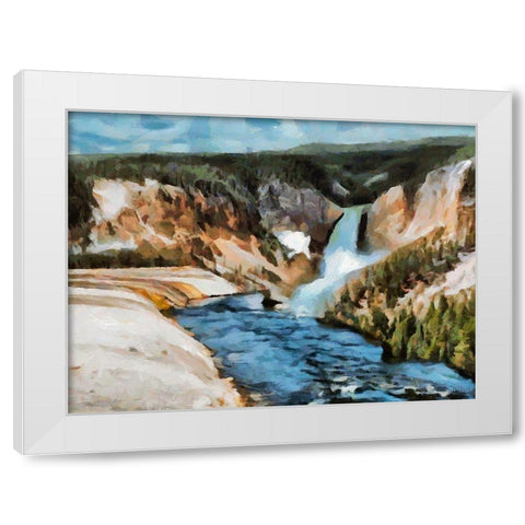 Great Yellowstone NP 9 White Modern Wood Framed Art Print by Medeiros, Celito