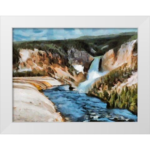 Great Yellowstone NP 9 White Modern Wood Framed Art Print by Medeiros, Celito