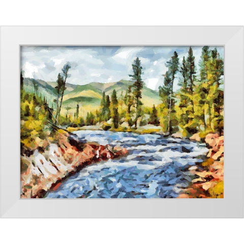 Great Yellowstone NP 10 White Modern Wood Framed Art Print by Medeiros, Celito