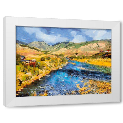 Great Yellowstone NP 11 White Modern Wood Framed Art Print by Medeiros, Celito