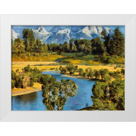 Great Yellowstone NP 12 White Modern Wood Framed Art Print by Medeiros, Celito