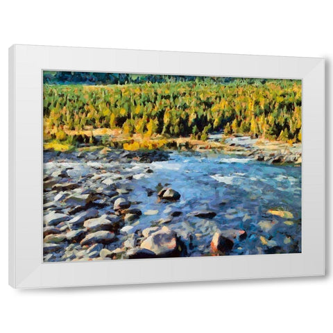 Great Yellowstone NP 14 White Modern Wood Framed Art Print by Medeiros, Celito