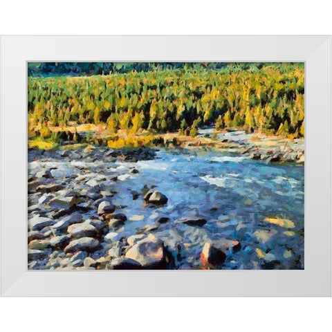 Great Yellowstone NP 14 White Modern Wood Framed Art Print by Medeiros, Celito