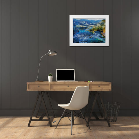 Great Yellowstone NP 15 White Modern Wood Framed Art Print by Medeiros, Celito