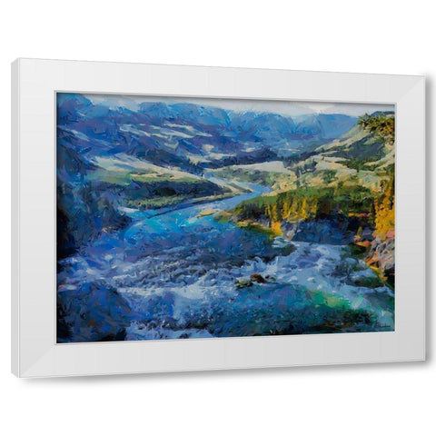 Great Yellowstone NP 15 White Modern Wood Framed Art Print by Medeiros, Celito