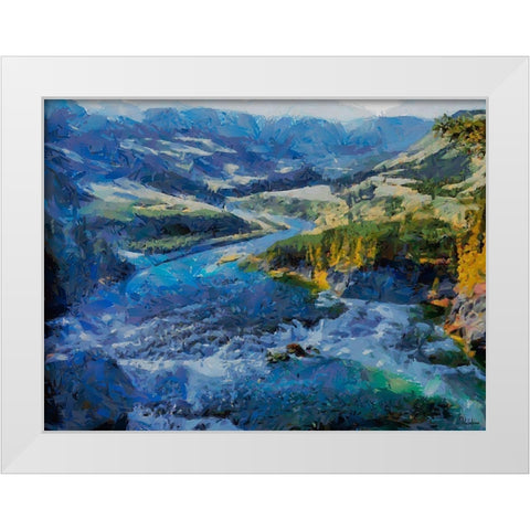 Great Yellowstone NP 15 White Modern Wood Framed Art Print by Medeiros, Celito