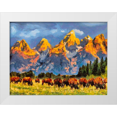 Grand Teton NP 1 White Modern Wood Framed Art Print by Medeiros, Celito
