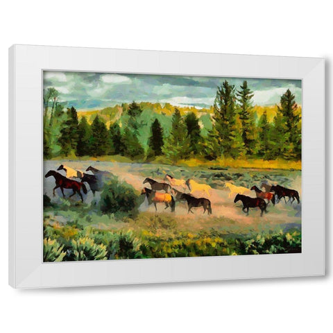 Grand Teton NP 4 White Modern Wood Framed Art Print by Medeiros, Celito