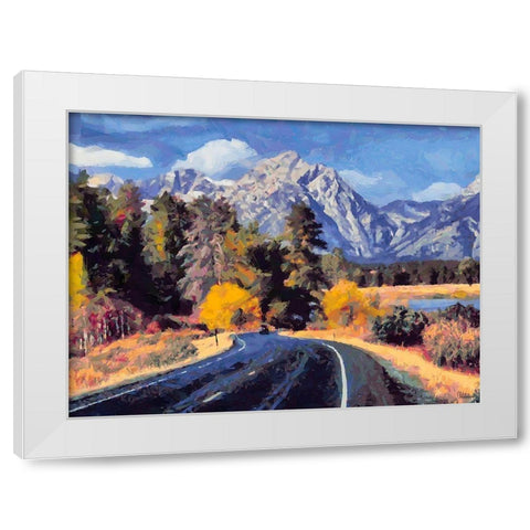 Great National Parks XIX White Modern Wood Framed Art Print by Medeiros, Celito