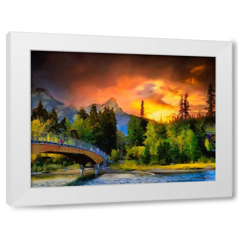 Great National Parks XXIII White Modern Wood Framed Art Print by Medeiros, Celito