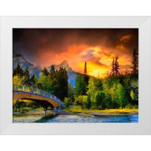 Great National Parks XXIII White Modern Wood Framed Art Print by Medeiros, Celito