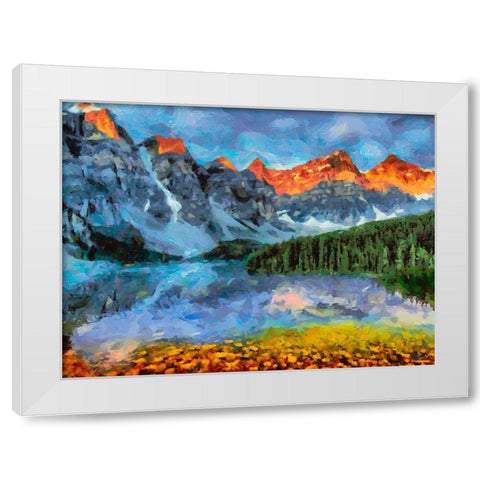 Great National Parks XXVI White Modern Wood Framed Art Print by Medeiros, Celito