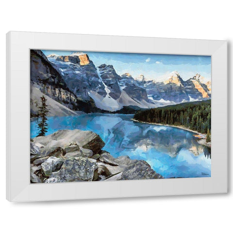 Great National Parks XXVIII White Modern Wood Framed Art Print by Medeiros, Celito