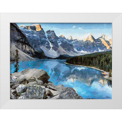 Great National Parks XXVIII White Modern Wood Framed Art Print by Medeiros, Celito