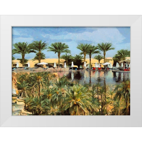 Arabic Landscape IV White Modern Wood Framed Art Print by Medeiros, Celito