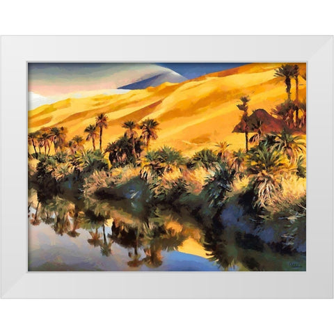 Arabic Landscape VI White Modern Wood Framed Art Print by Medeiros, Celito
