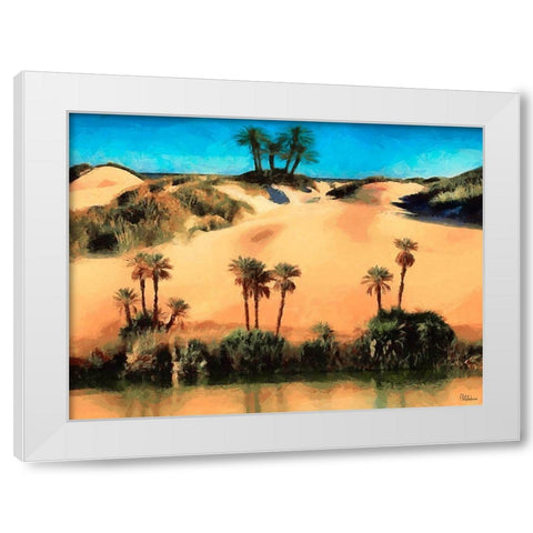 Arabic Landscape VII White Modern Wood Framed Art Print by Medeiros, Celito