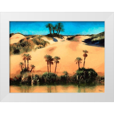 Arabic Landscape VII White Modern Wood Framed Art Print by Medeiros, Celito