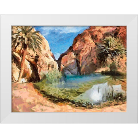 Arabic Landscape VIII White Modern Wood Framed Art Print by Medeiros, Celito