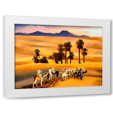 Arabic Landscape IX White Modern Wood Framed Art Print by Medeiros, Celito