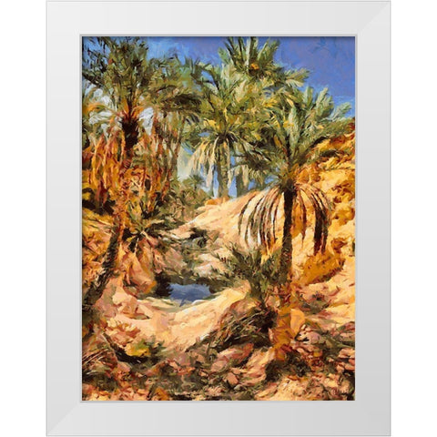 Arabic Landscape X White Modern Wood Framed Art Print by Medeiros, Celito