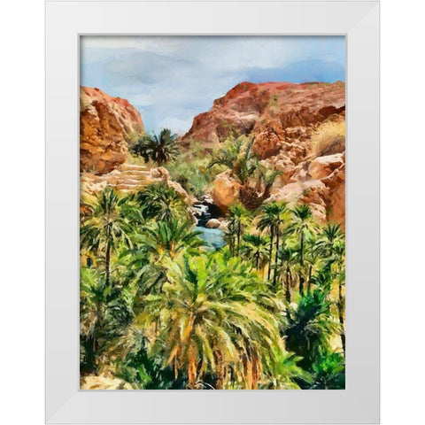 Arabic Landscape XI White Modern Wood Framed Art Print by Medeiros, Celito
