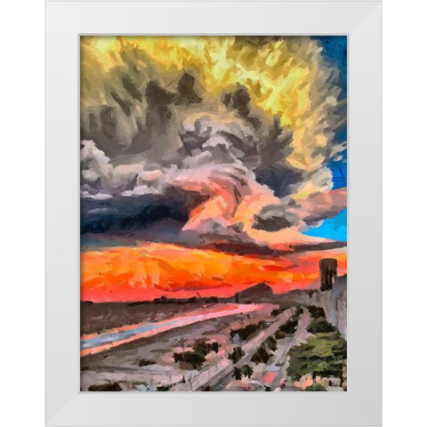 Storm in comming soon White Modern Wood Framed Art Print by Medeiros, Celito