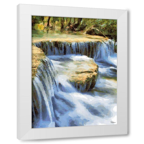 Small Watterfall White Modern Wood Framed Art Print by Medeiros, Celito