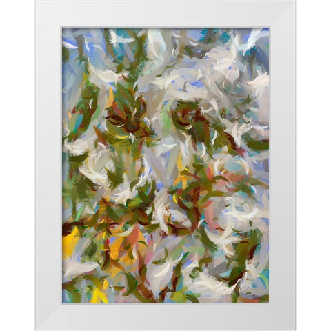 Abstract IV White Modern Wood Framed Art Print by Medeiros, Celito