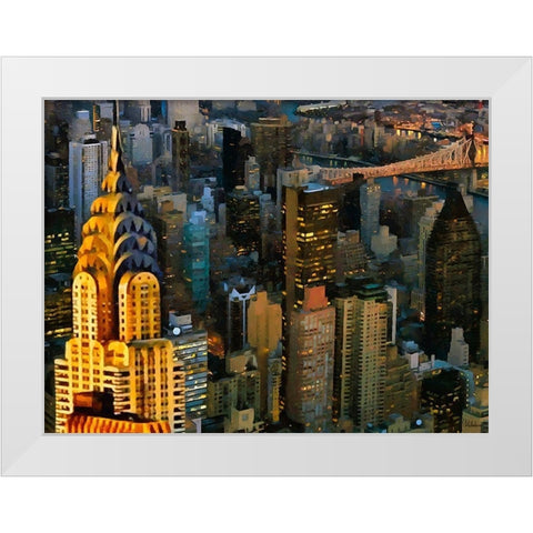 My lovely New York IX White Modern Wood Framed Art Print by Medeiros, Celito
