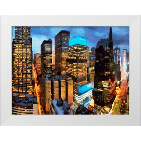My lovely New York XIV White Modern Wood Framed Art Print by Medeiros, Celito