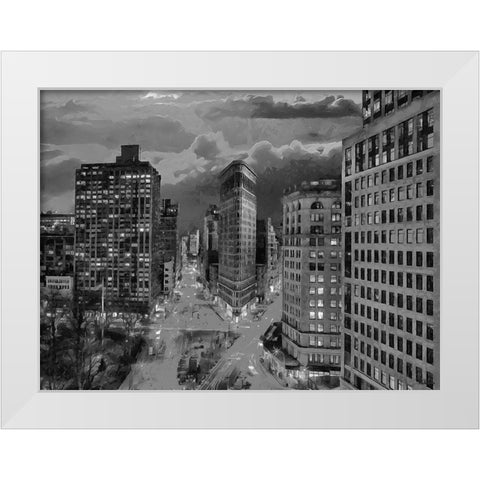 My lovely New York XV White Modern Wood Framed Art Print by Medeiros, Celito