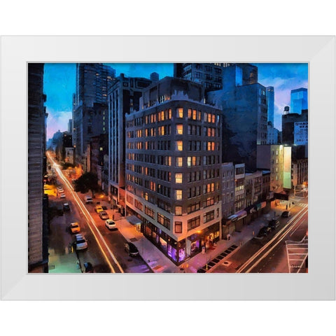 My lovely New York XVII White Modern Wood Framed Art Print by Medeiros, Celito