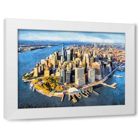 My lovely New York XVIII White Modern Wood Framed Art Print by Medeiros, Celito
