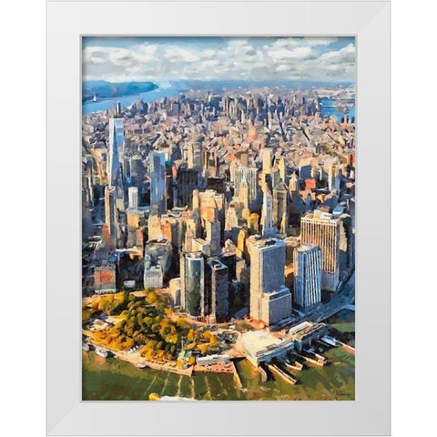 My lovely New York XIX White Modern Wood Framed Art Print by Medeiros, Celito