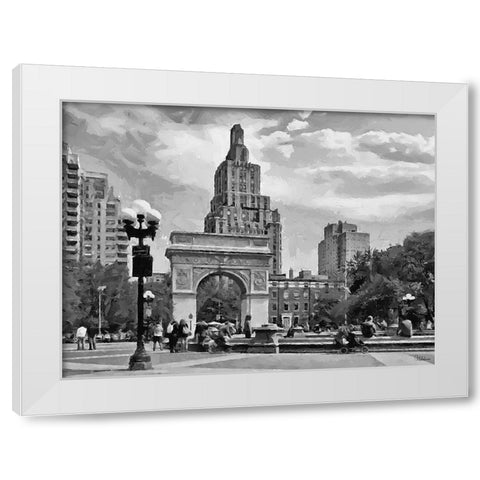 My lovely New York XXIII White Modern Wood Framed Art Print by Medeiros, Celito