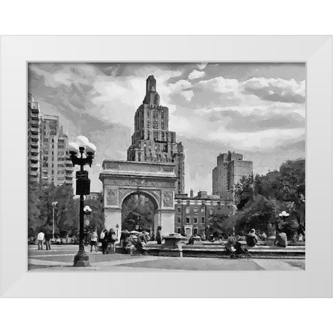 My lovely New York XXIII White Modern Wood Framed Art Print by Medeiros, Celito