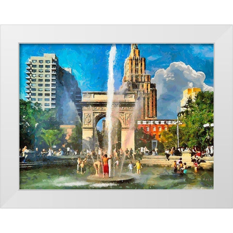 My lovely New York XXIV White Modern Wood Framed Art Print by Medeiros, Celito