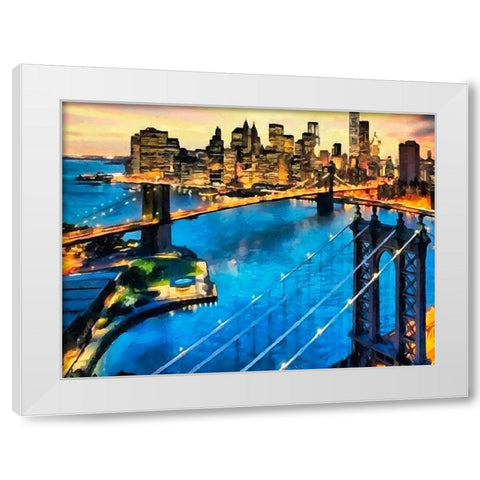My lovely New York XXVI White Modern Wood Framed Art Print by Medeiros, Celito
