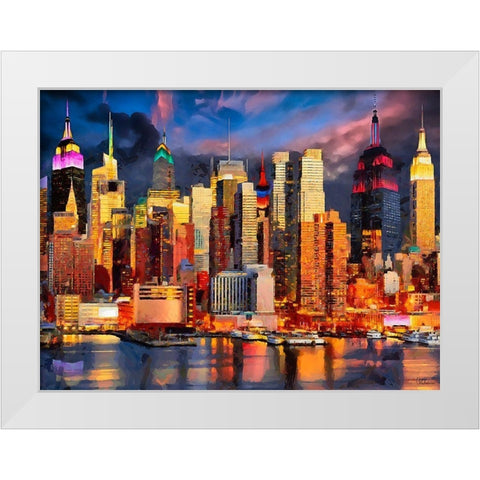 My lovely New York XXVIII White Modern Wood Framed Art Print by Medeiros, Celito